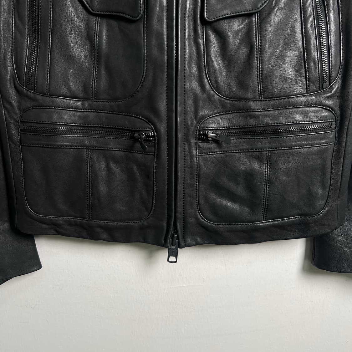 DKNY 택티컬 멀티포켓 양가죽 자켓 S 상품이미지5