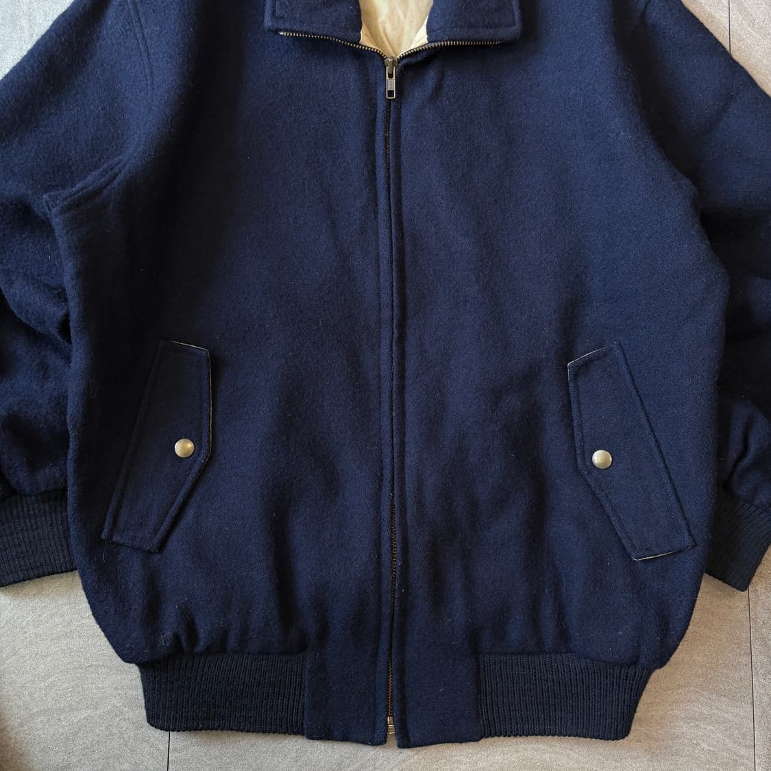 90s 90년대 생산 일본 빈티지 네이비 울 자켓 상품이미지4
