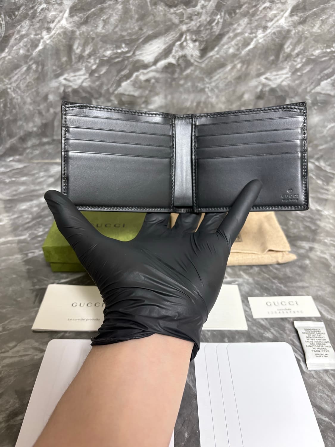 (새상품급) 구찌 GG 슈프림 반지갑 베이지 에보니 상품이미지3