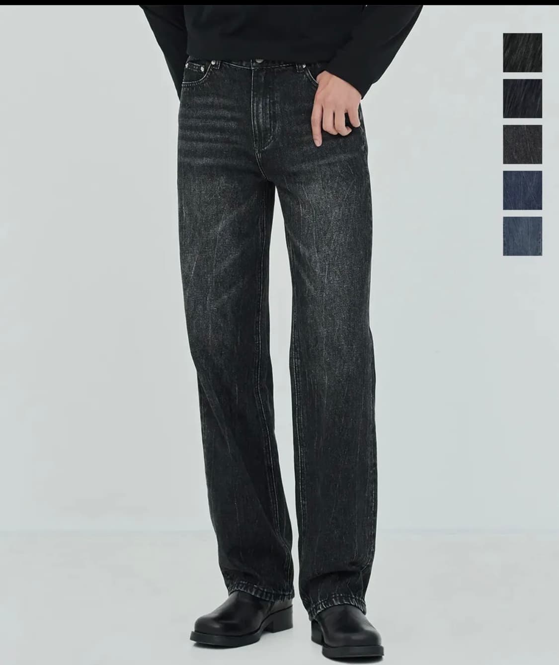 [페이탈리즘] Crude wide fit jeans 46(30~31) 상품이미지3