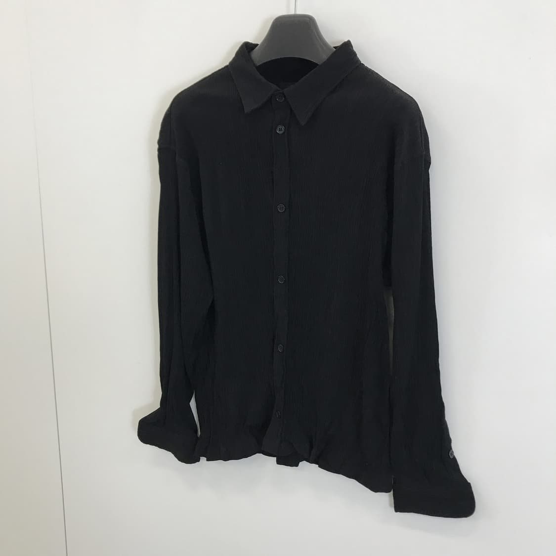 자라 블랙 플리츠 플리세 셔츠 [L] 상품이미지2