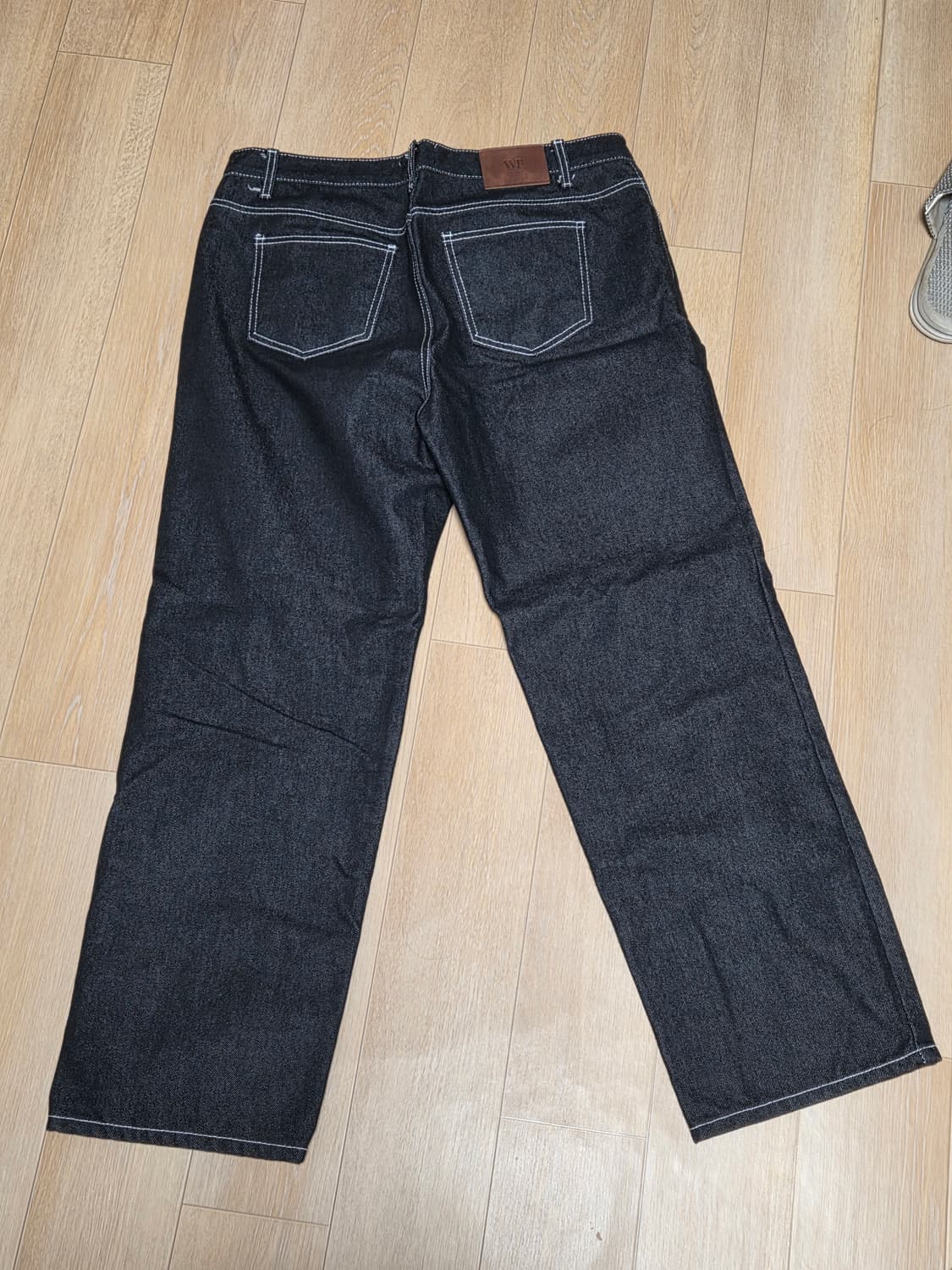 웨스트 그랜드 블러드 세미와이드 생지 데님 팬츠 BLACK INDIGO 상품이미지2