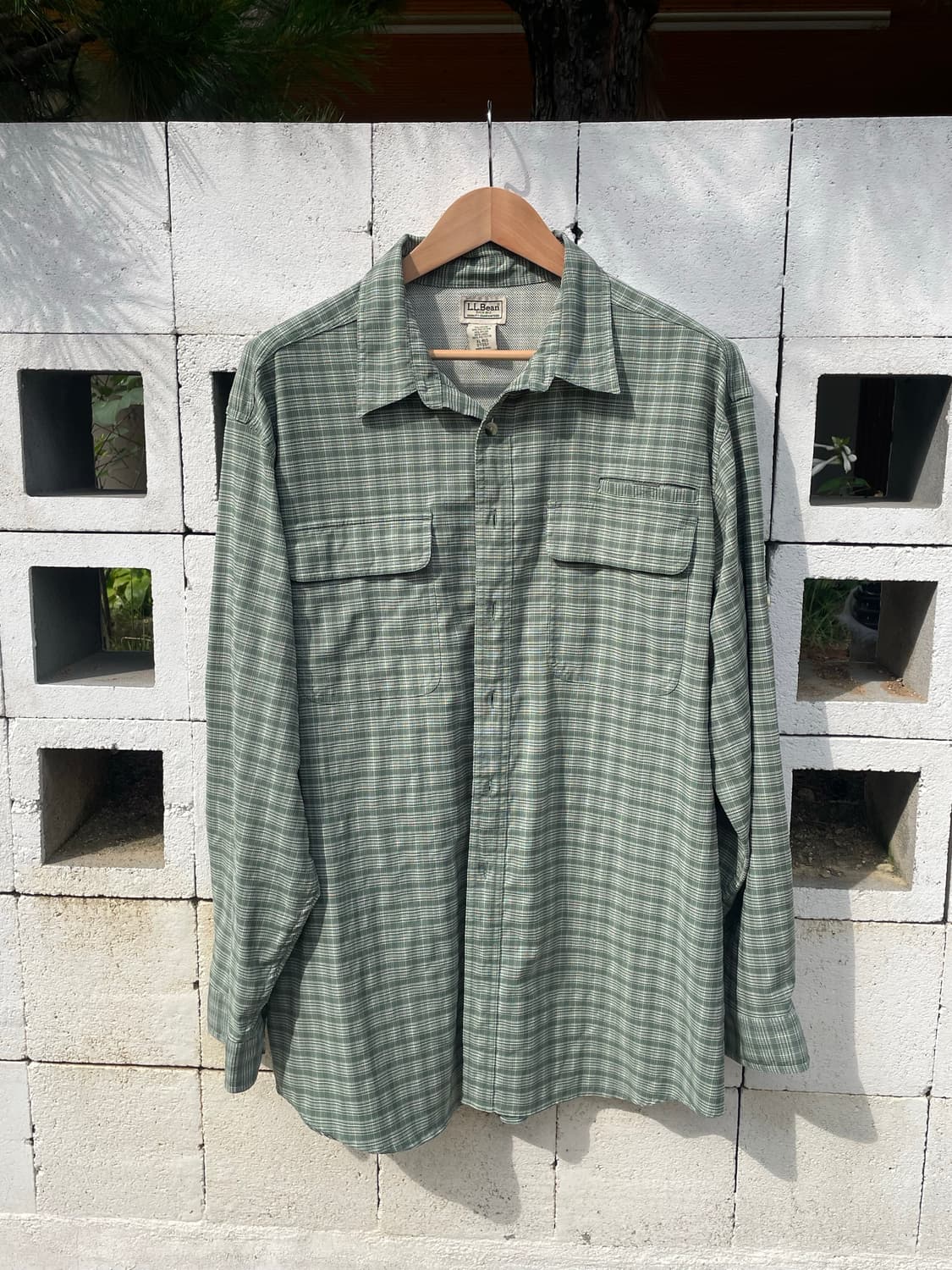 빈티지 엘엘빈 피싱 체크셔츠 xl 상품이미지1