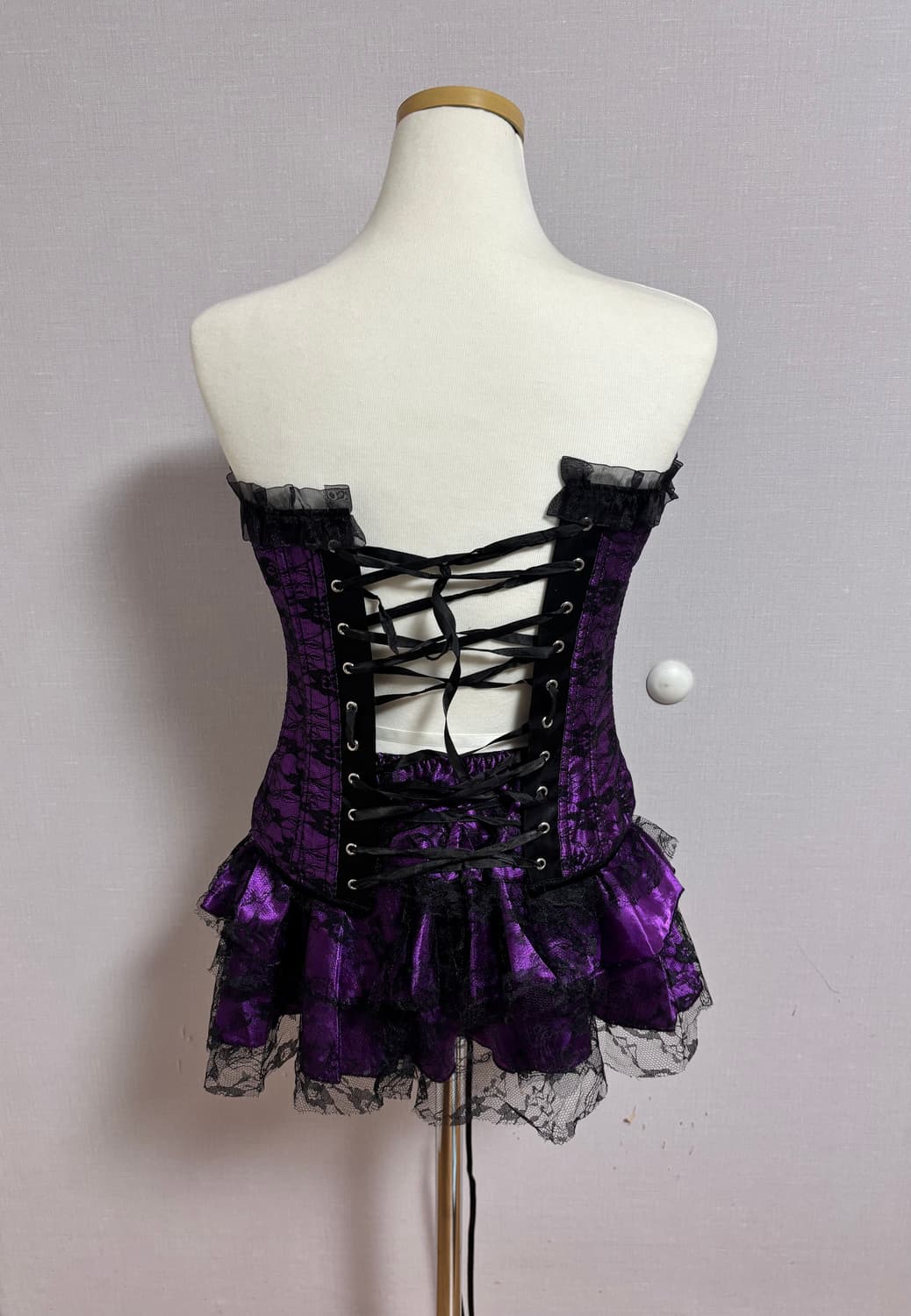 고스로리 퍼플 레이스 코르셋 + 프릴 스커트 셋업 상품이미지2