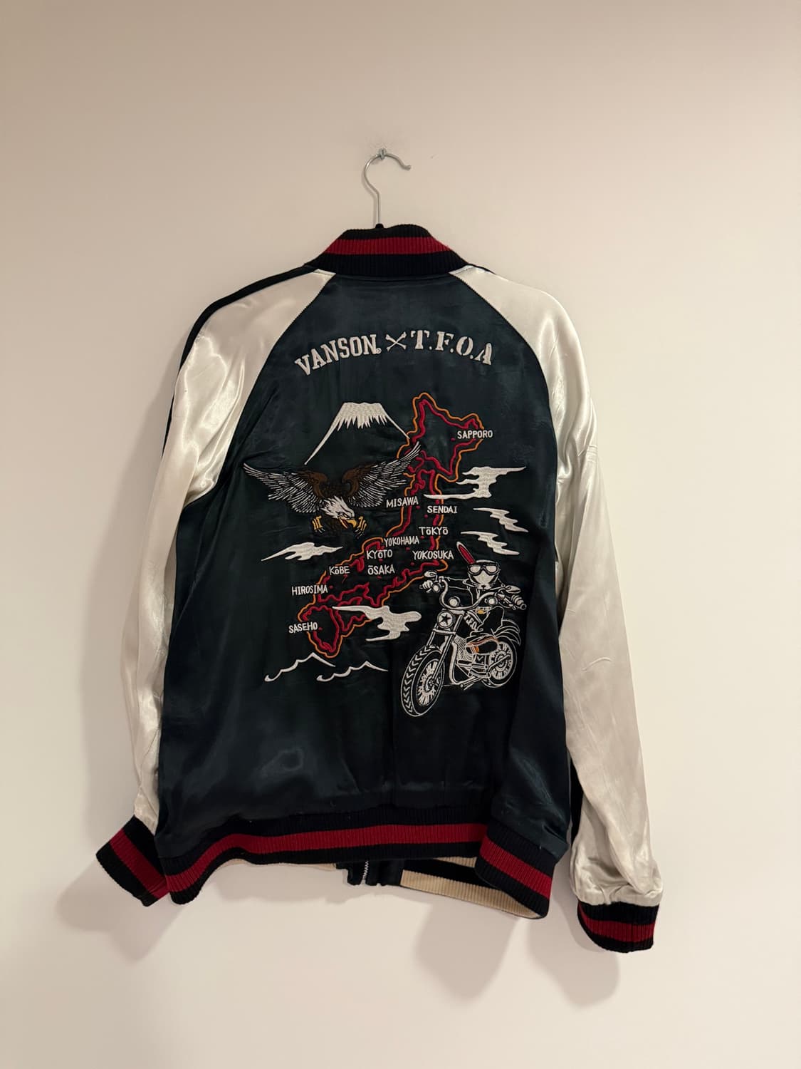 VANSON × T.F.O.A 리버시블 스카잔 상품이미지2