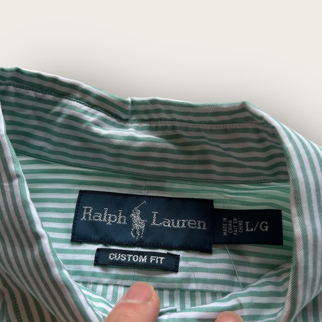 폴로랄프로렌 그린 스트라이프 셔츠 상품이미지3
