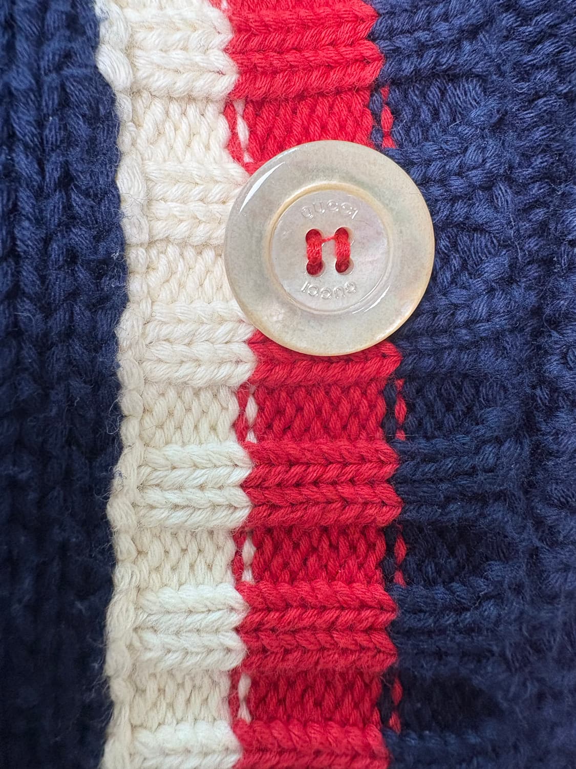 구찌 네이비 트리밍 가디건 상품이미지4