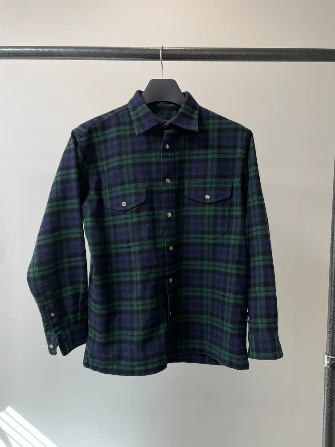 (M) 노스페이스 일본판 타탄체크 블랙와치 투포켓 셔츠 상품이미지1