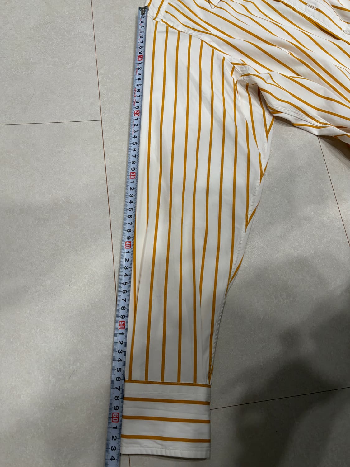 드레익스 Drakes 옐로우 스트라이프 셔츠 상품이미지4