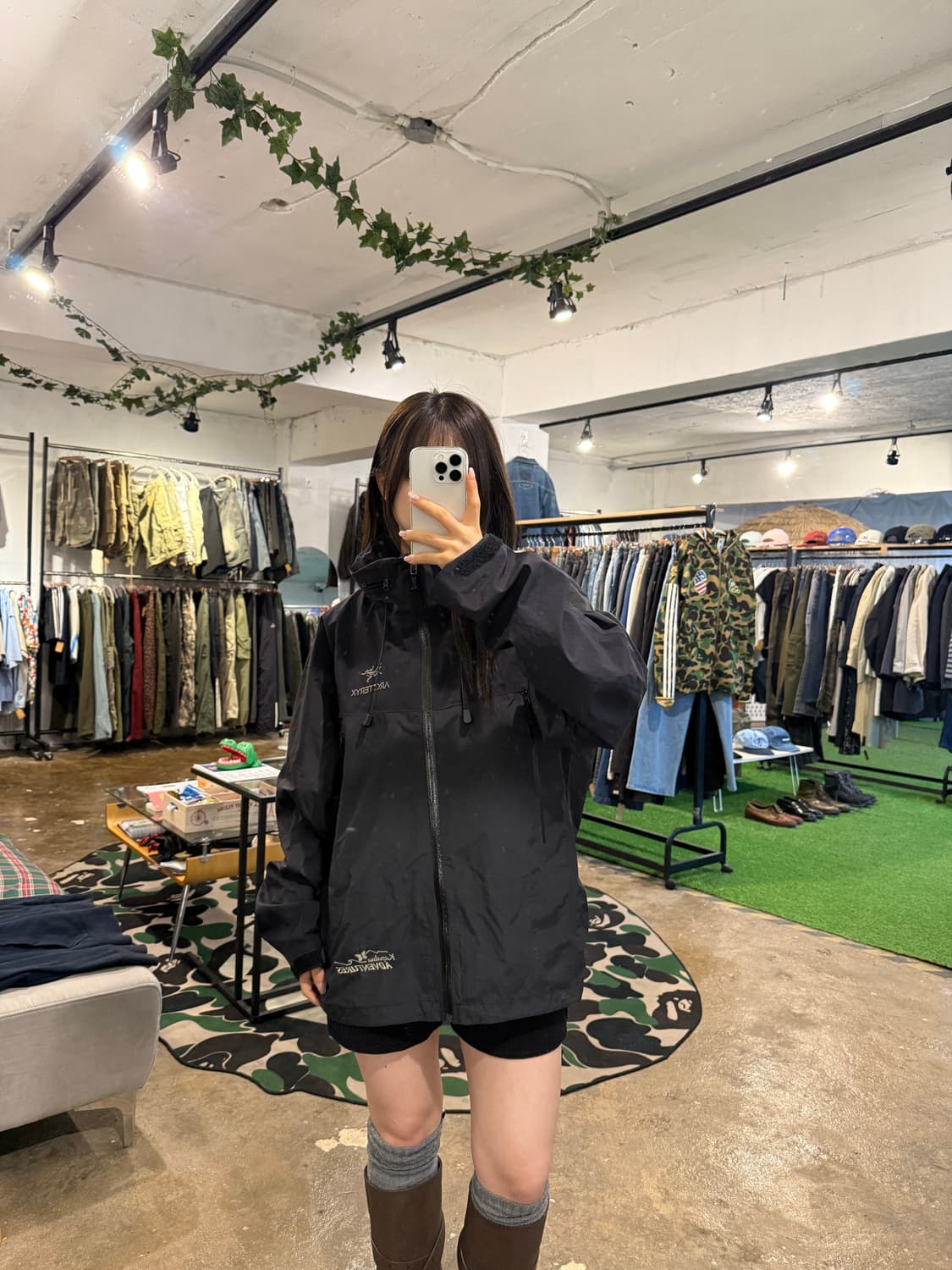 아크테릭스 구형 알파SV 블랙 쉐도우 고어쉘 히든 후드 상품이미지2