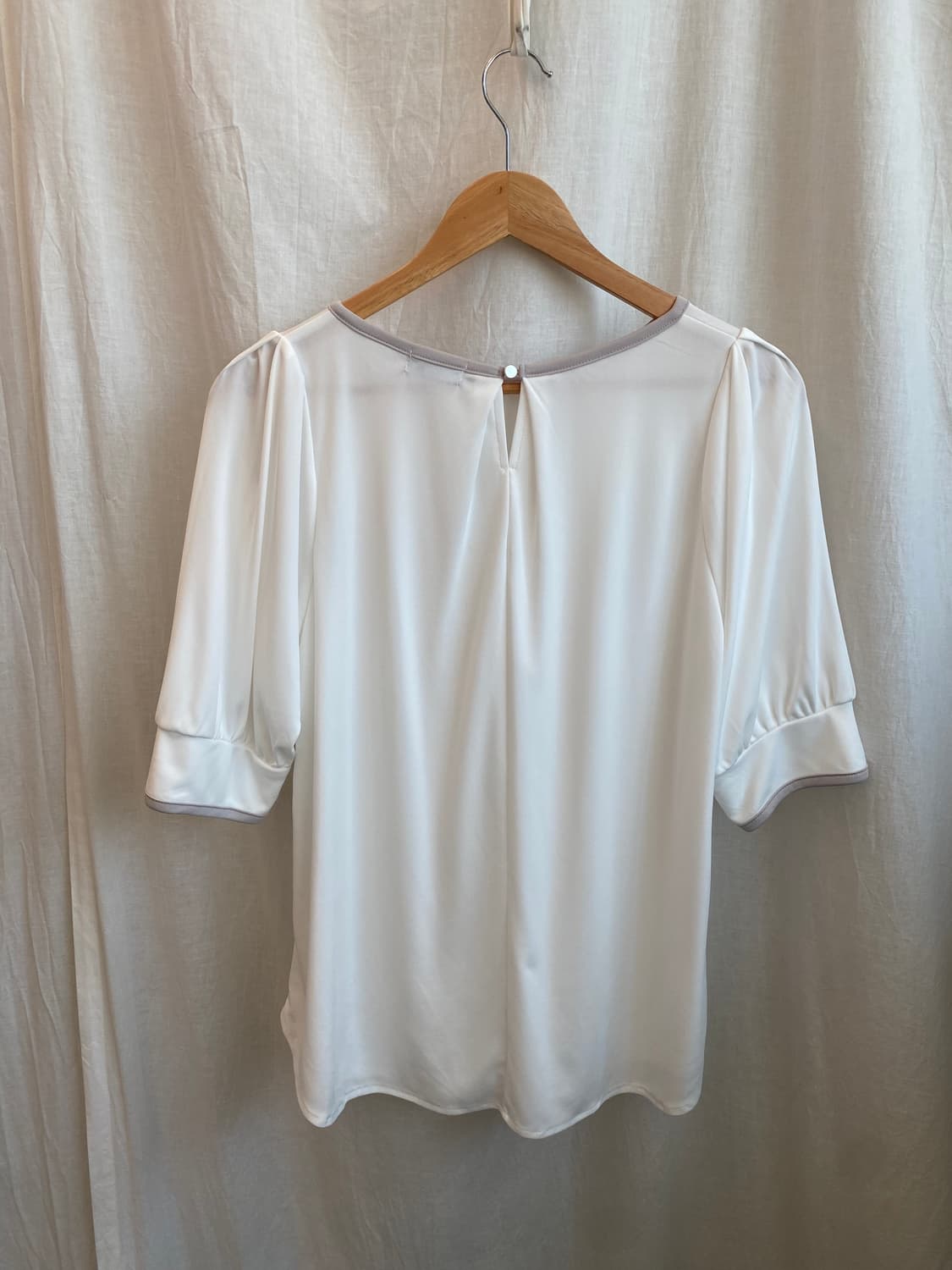 화이트 반팔 블라우스(m) 상품이미지9