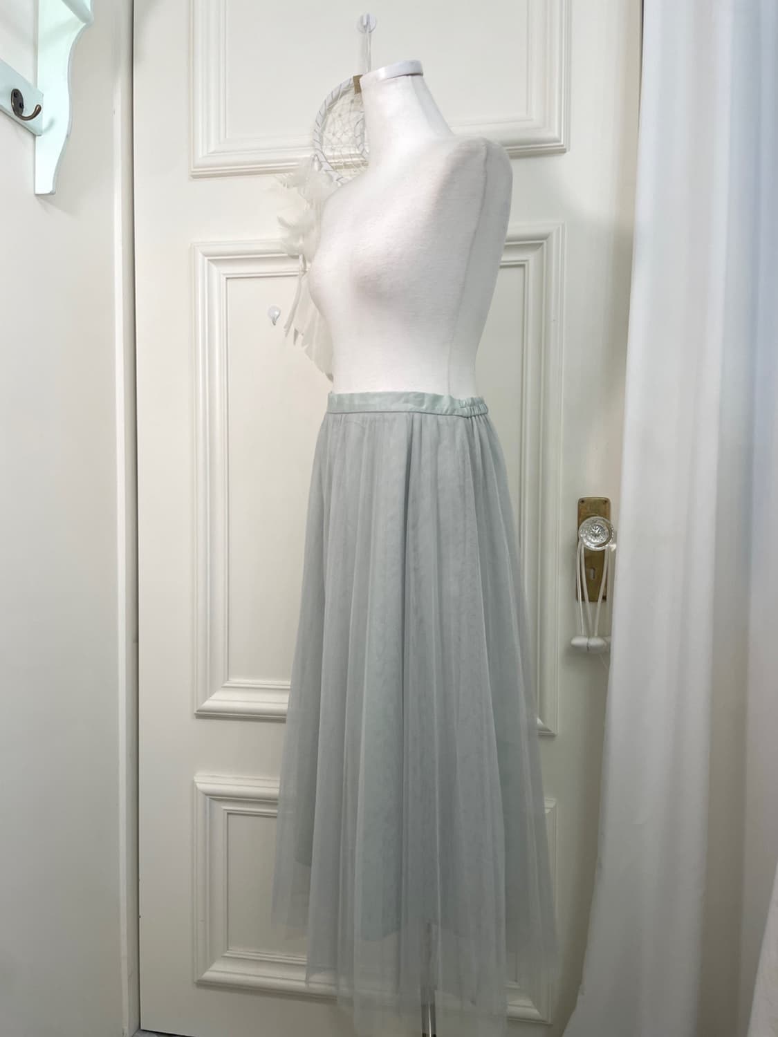 mint ballerina tule banding long skirt 상품이미지2