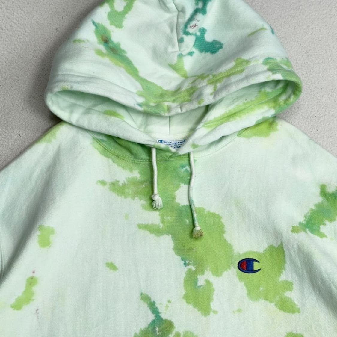 CHAMPION 그린 타이다이 후드티 XL 상품이미지3