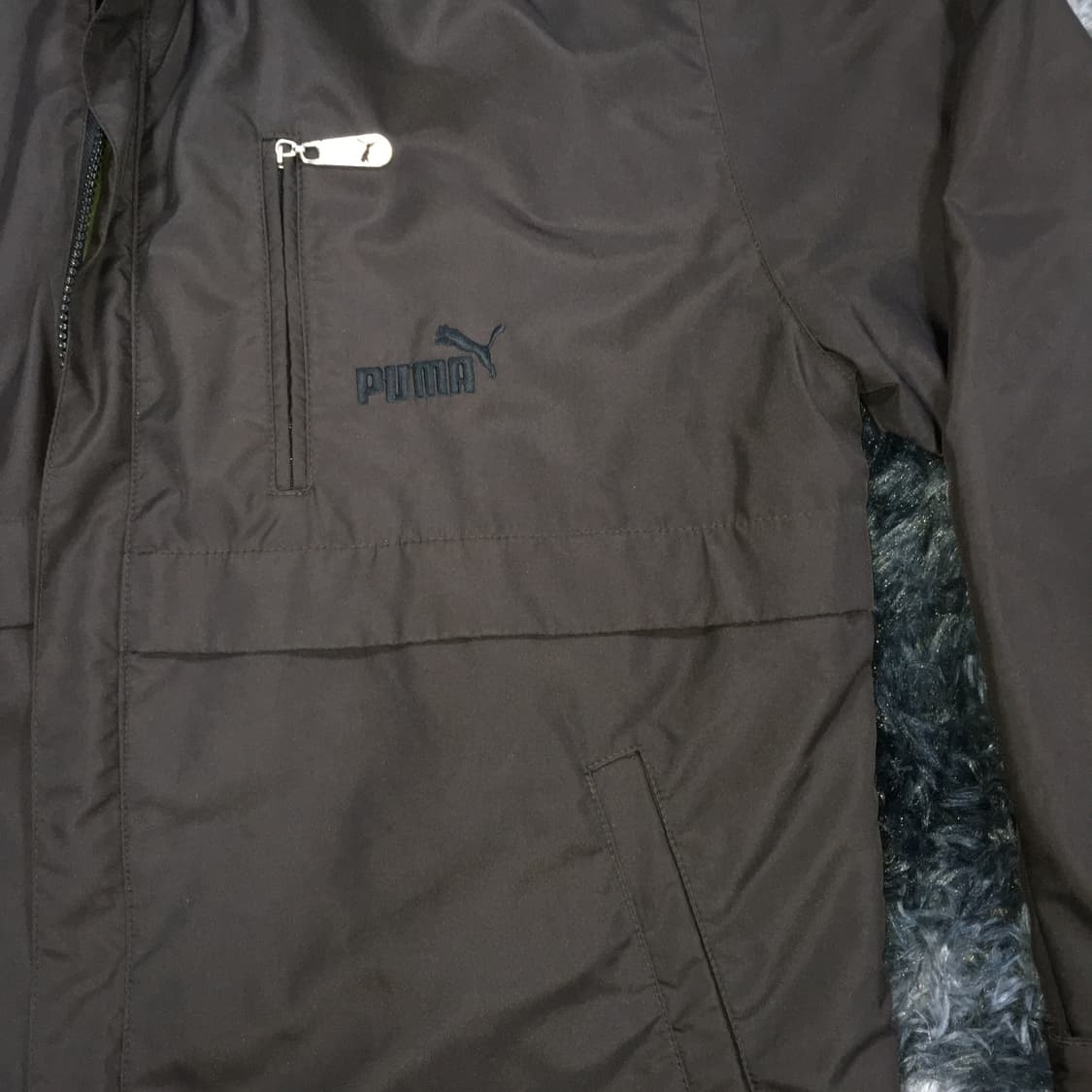 투티/0120 puma 푸마 자수로고 브라운 바람막이 자켓 트랙탑 상품이미지6