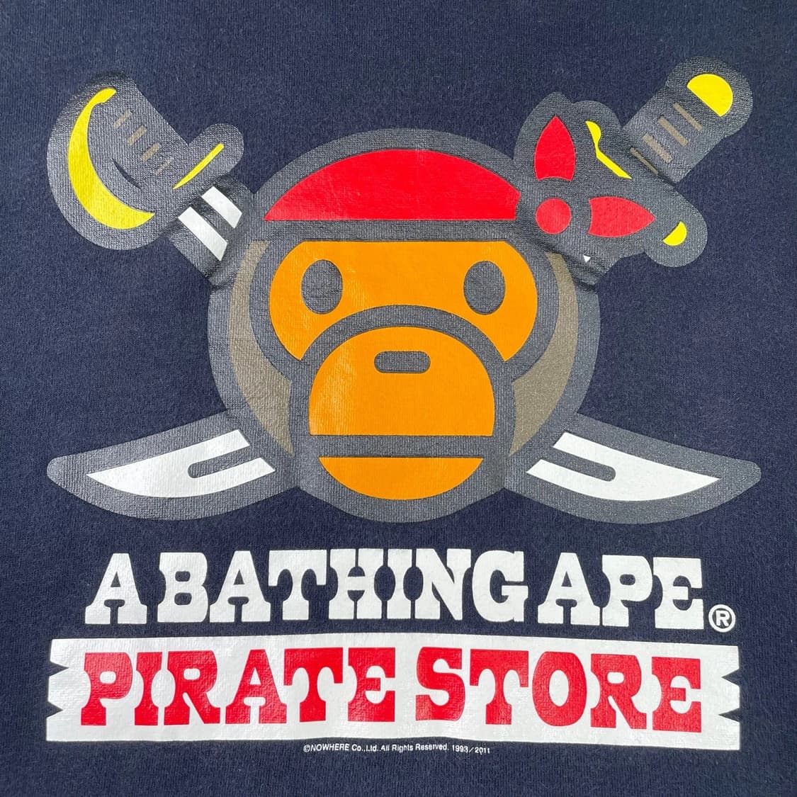 베이프 Pirate Store 베이비 마일로 로고 후드티 M 상품이미지4