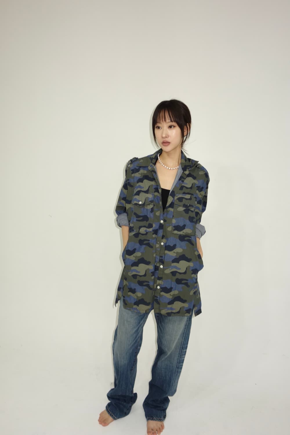 밀리터리 카모플라주 셔츠 상품이미지2