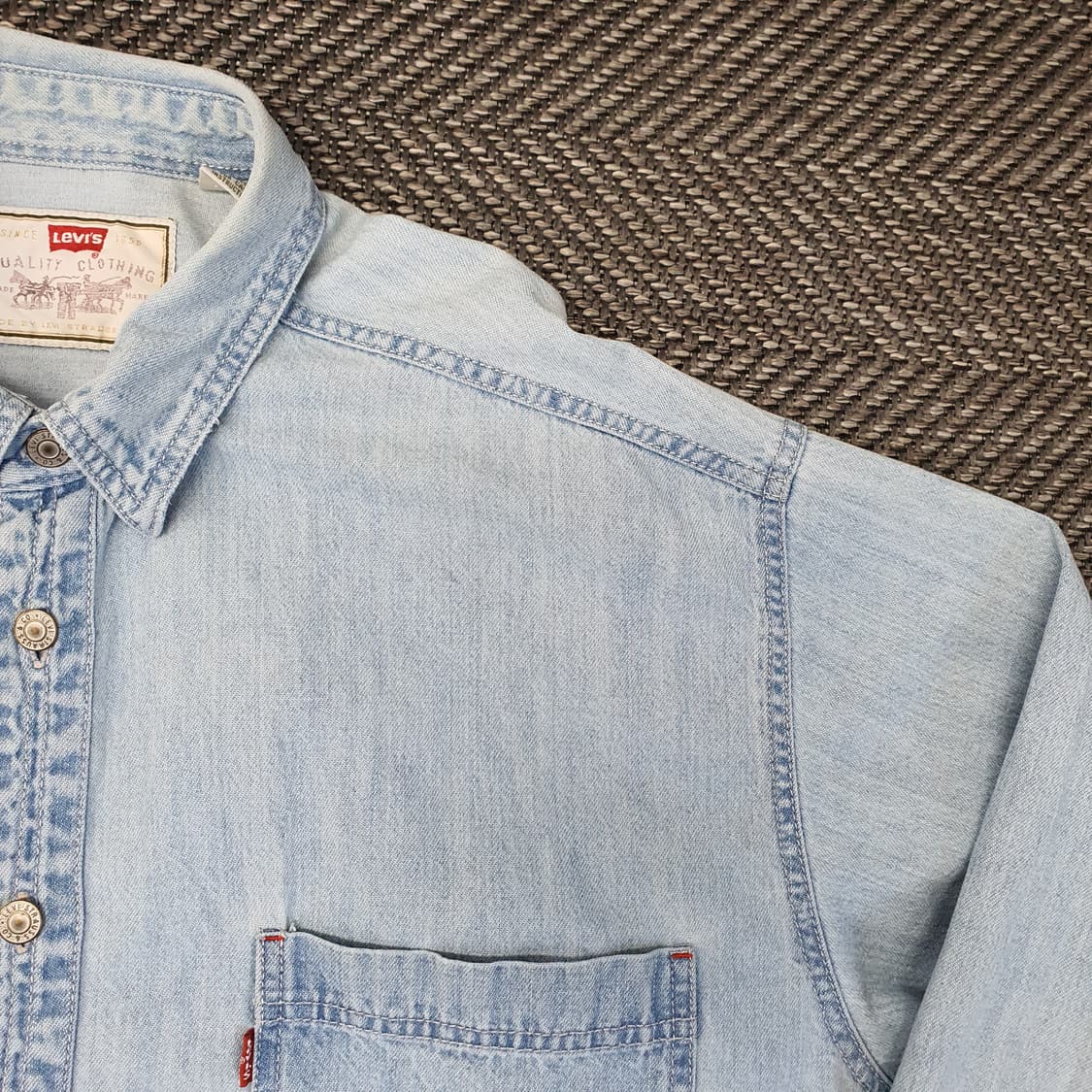 리바이스 오버핏 데님 청남방 남자110 상품이미지3