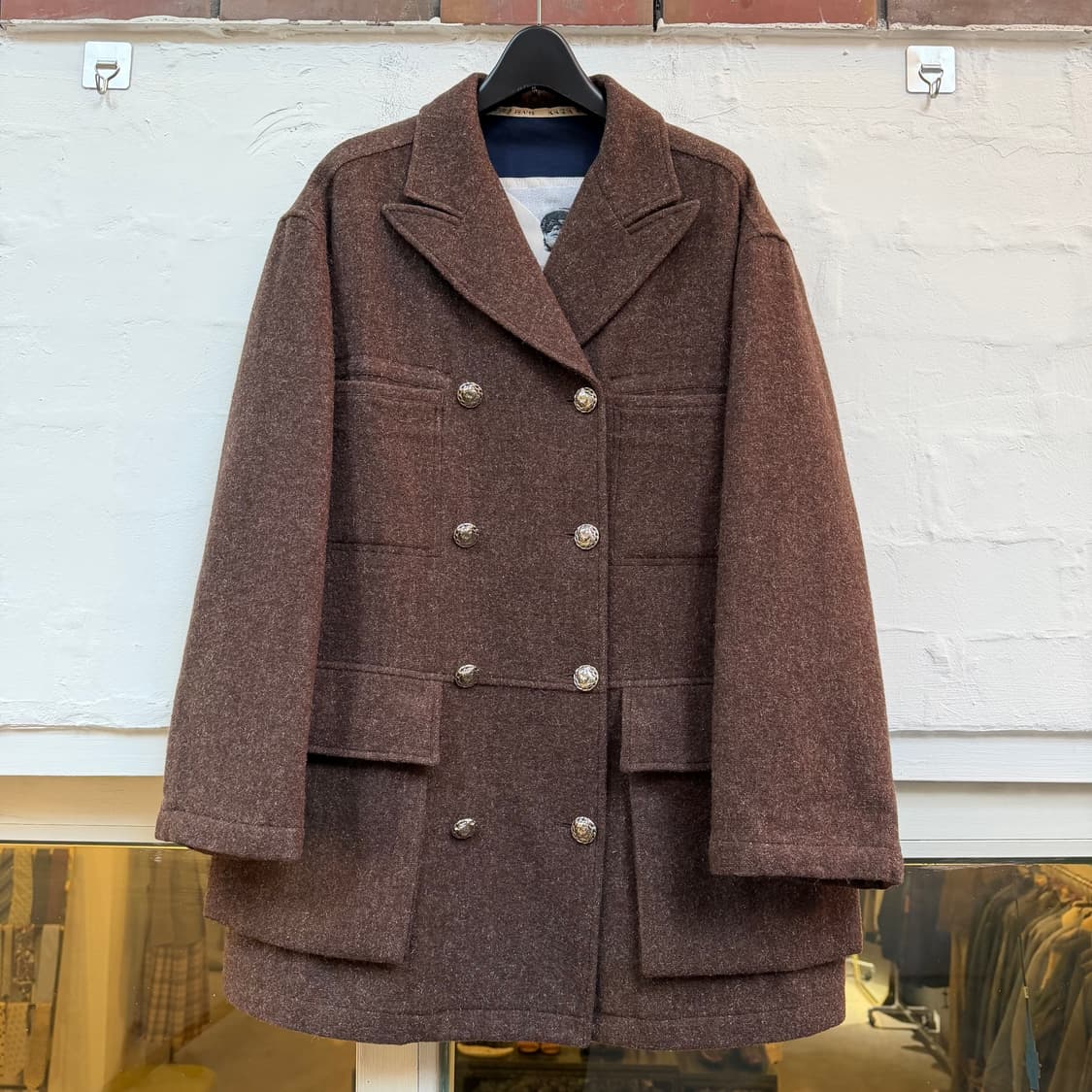 Krizia Jeans 라나 울 더블 하프 코트 40 상품이미지1