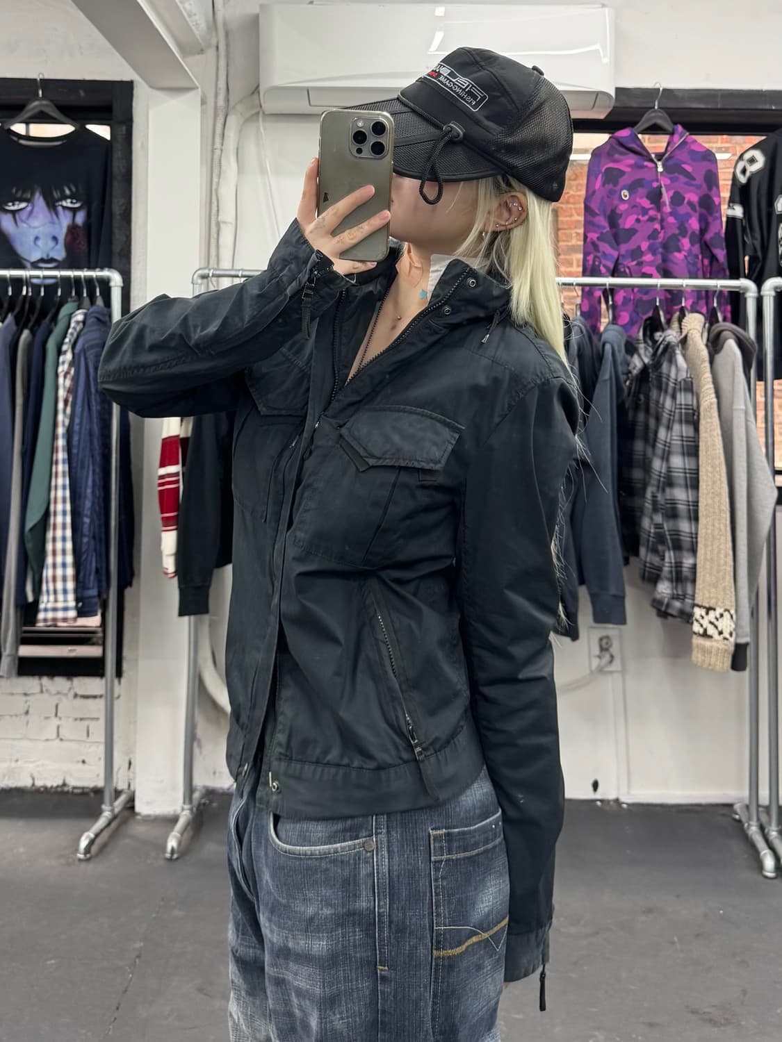 아르마니 익스체인지 넥버튼 코튼 자켓 상품이미지5