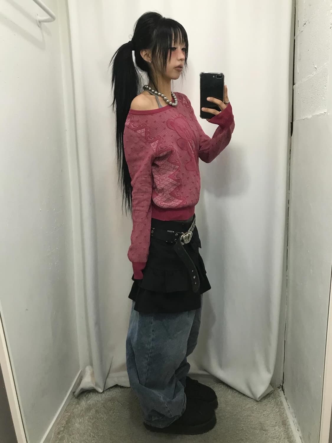 히스테릭글래머 퍽베어 도트 니트 ( 새상품 ) 상품이미지3