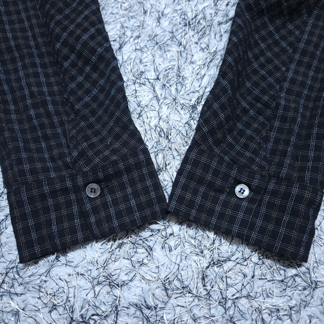 DKNY) XS 여자 오버핏 크롭 체크셔츠남방 / 왕눈이샵 상품이미지6