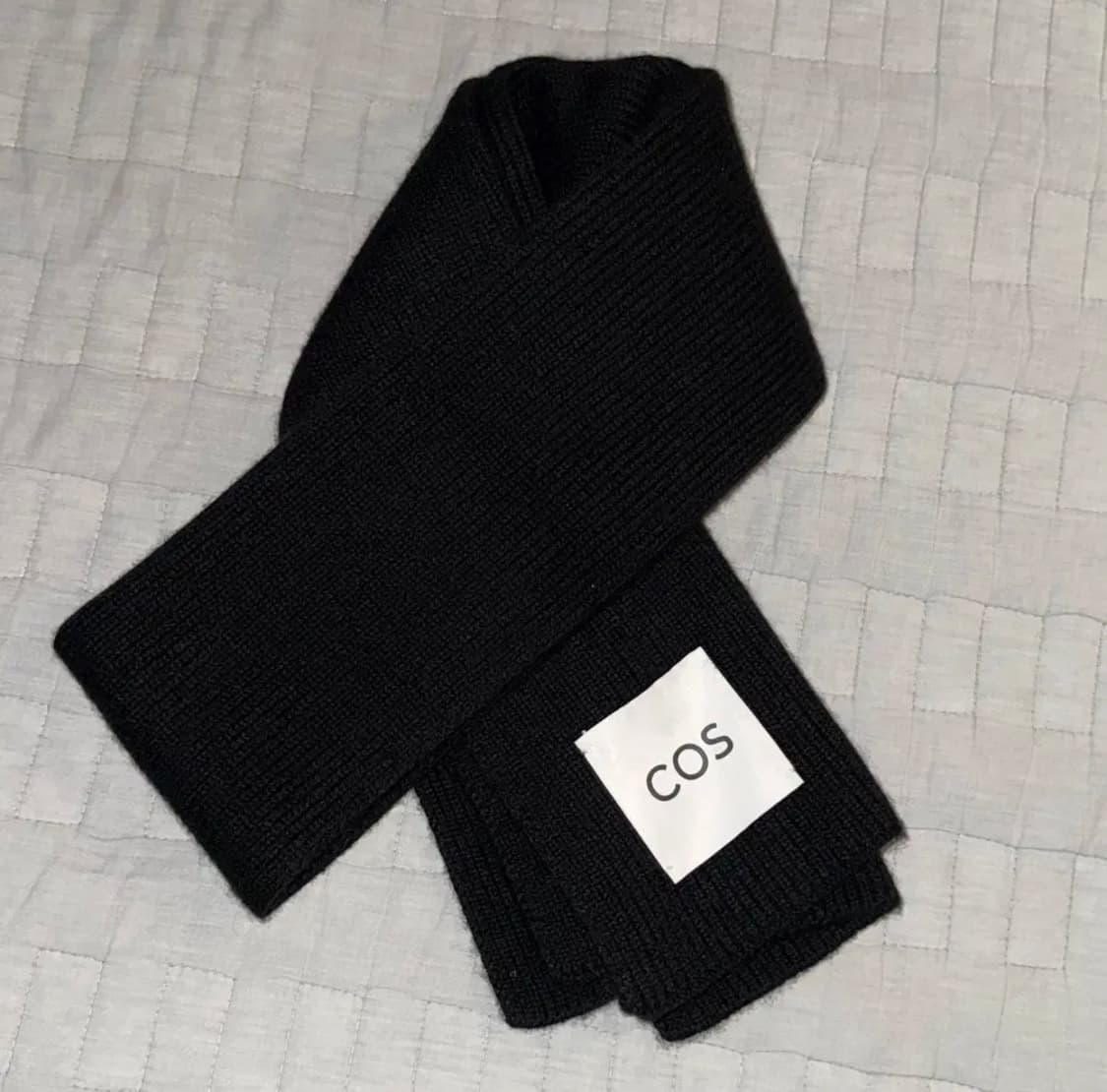 COS 울 블렌드 머플러 블랙 상품이미지3