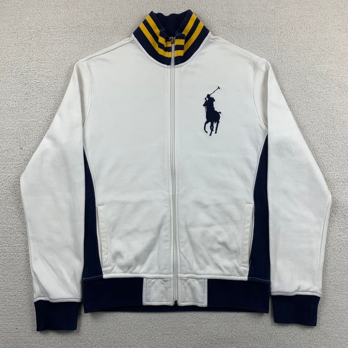 폴로 랄프로렌 빅포니 코튼 집업 져지 화이트 상품이미지1