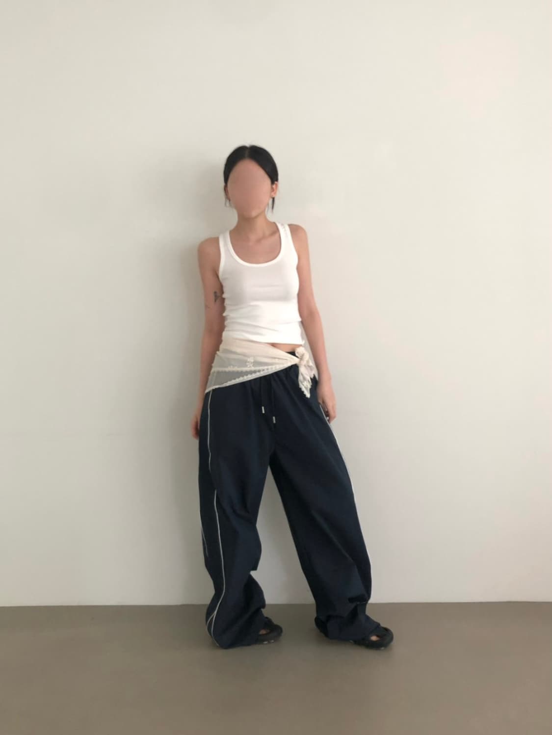 [YUE] yue project 시티 나일론 팬츠 네이비 상품이미지2