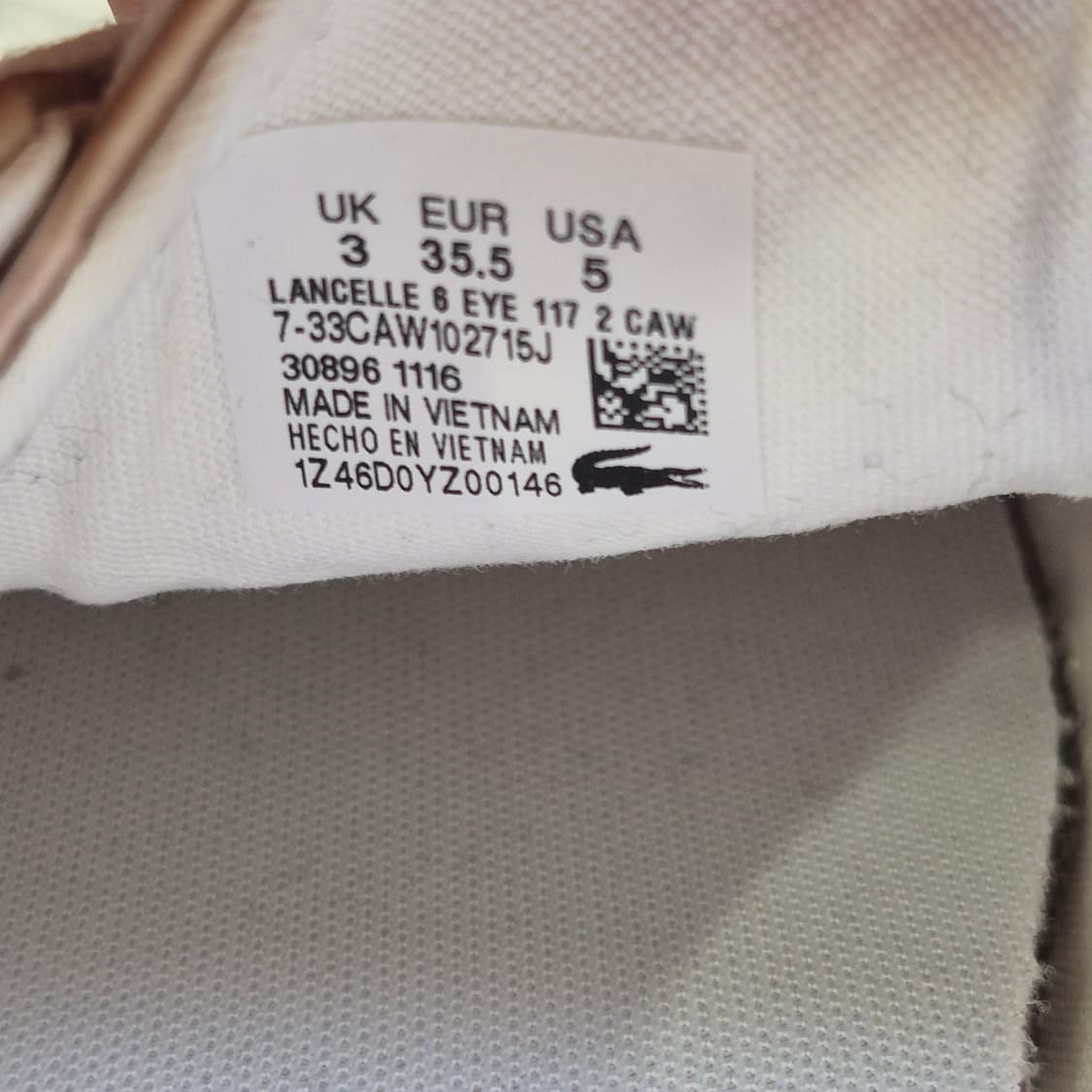 라코스테 핑크 베이지 여성 스니커즈 운동화225 상품이미지9