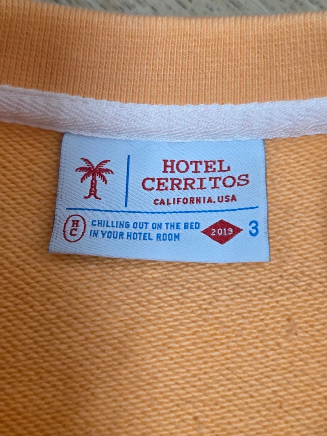 호텔 세리토스 와이키키 맨투맨 오렌지 3사이즈 상품이미지3