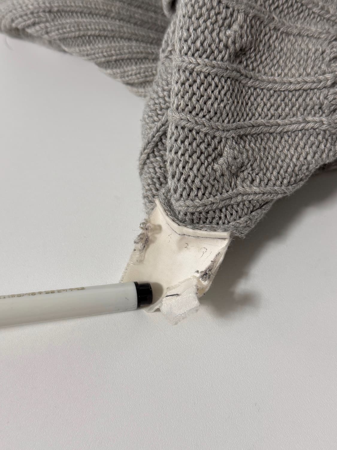 폴로 랄프로렌 90‘s 루즈핏 그레이 코튼 꽈배기 니트 상품이미지6