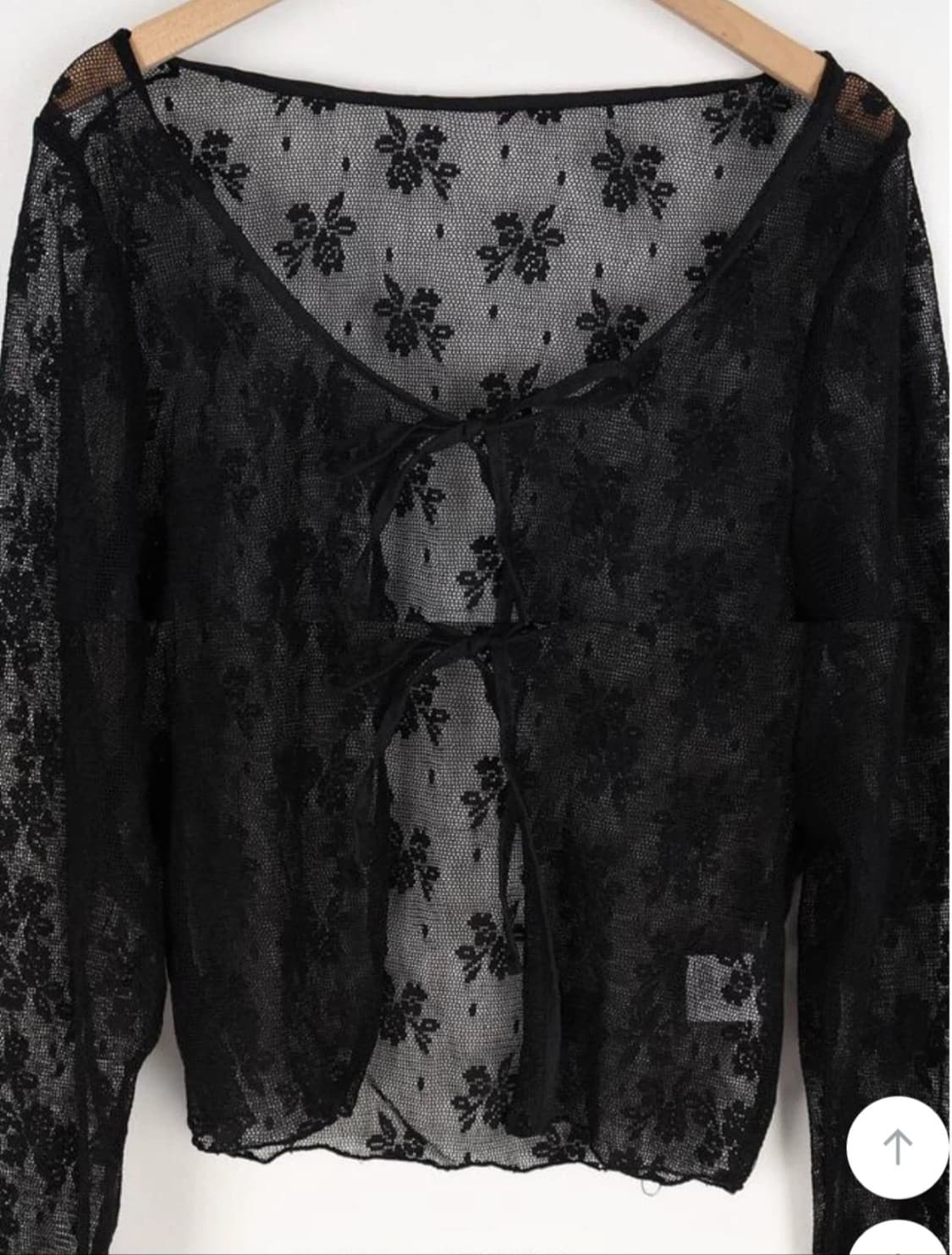 블랙 시스루 가디건 상품이미지3