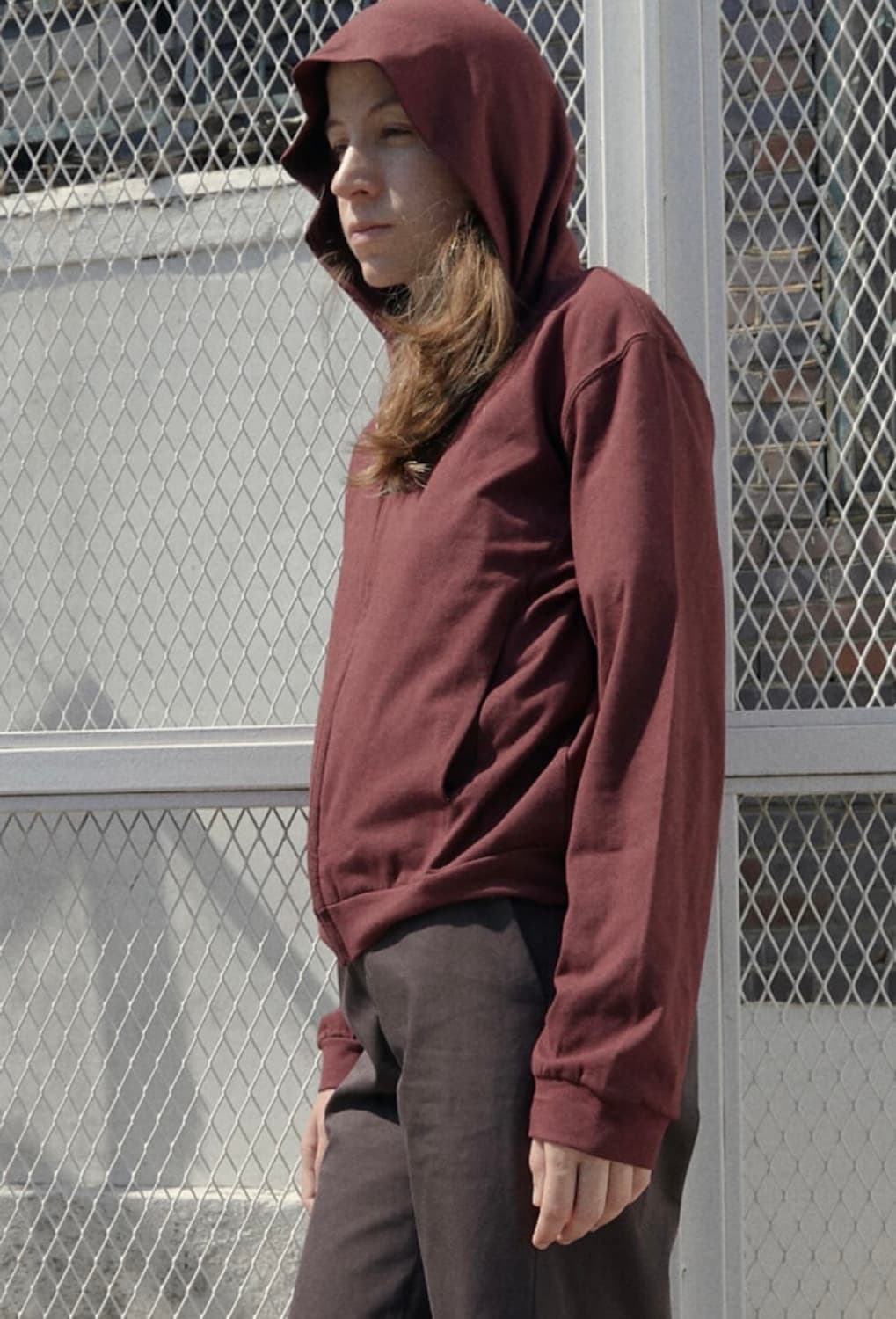 머듈 후드집업 버건디 1사이즈 상품이미지1