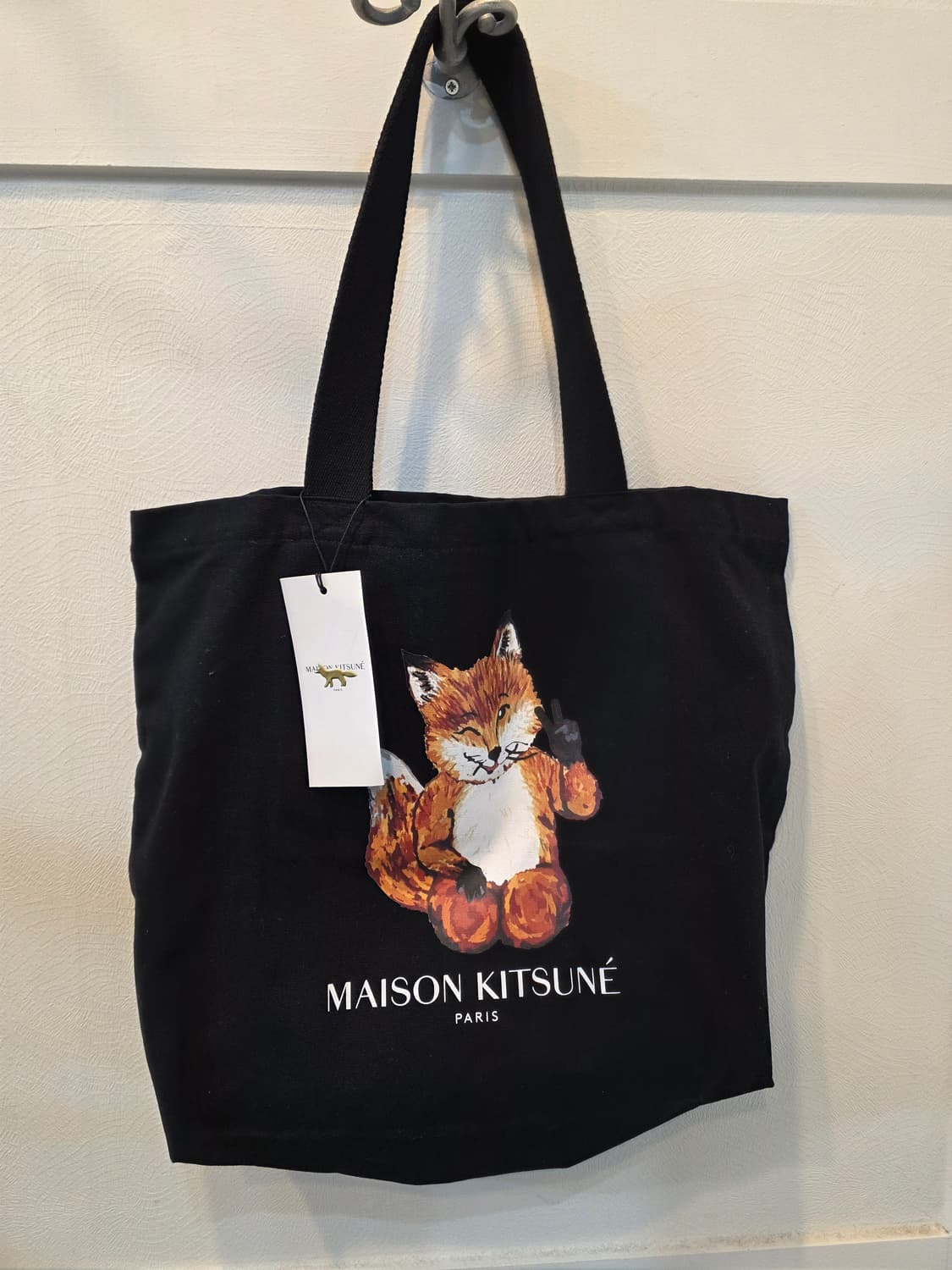 메종키츠네 올라잇폭스 블랙 토트백  숄더백 상품이미지2