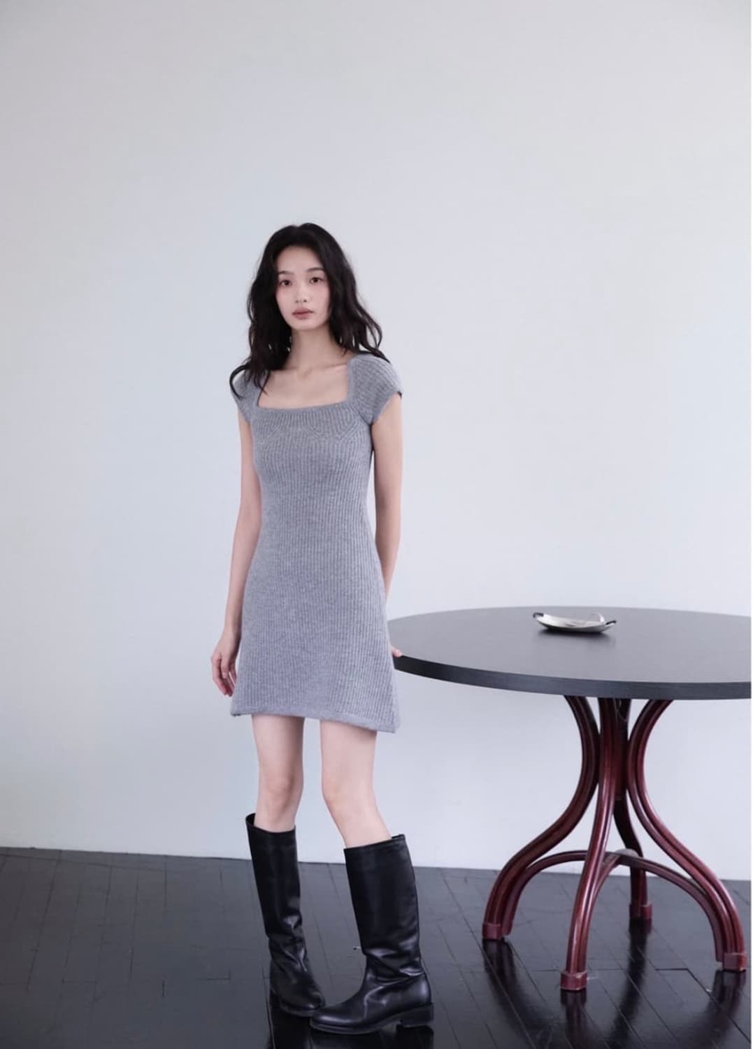 윤슬 Lei knit ops grey 상품이미지3