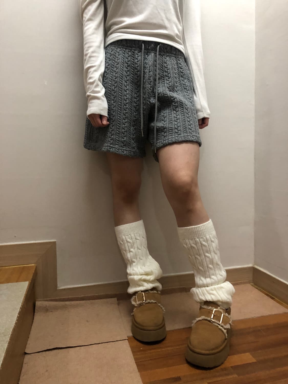 빈티지 그레이 니트 팬츠 상품이미지3