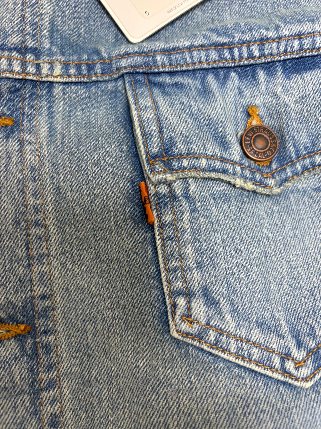 리바이스 LVC 오렌지탭 데님 트러커 자켓 S 상품이미지4