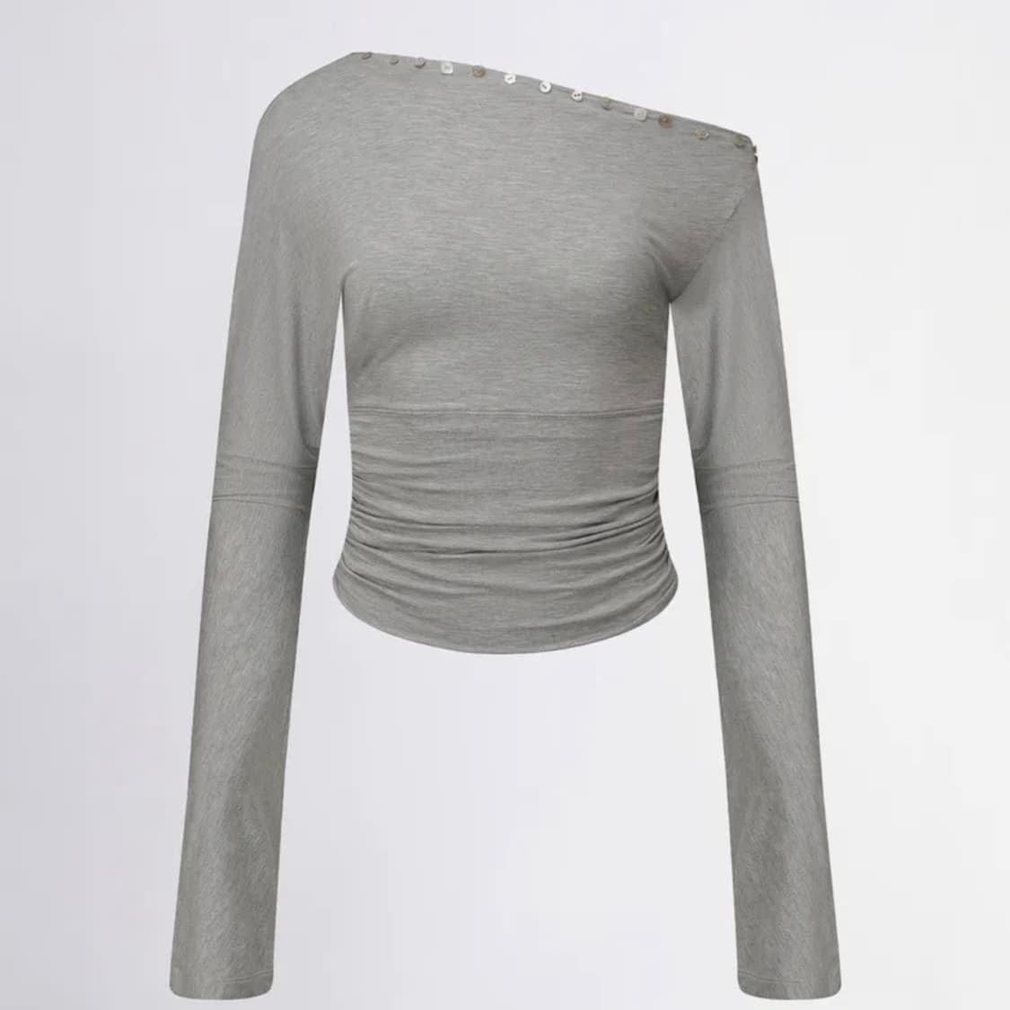 Sculptor Shell Button Sleeve Top 상품이미지4