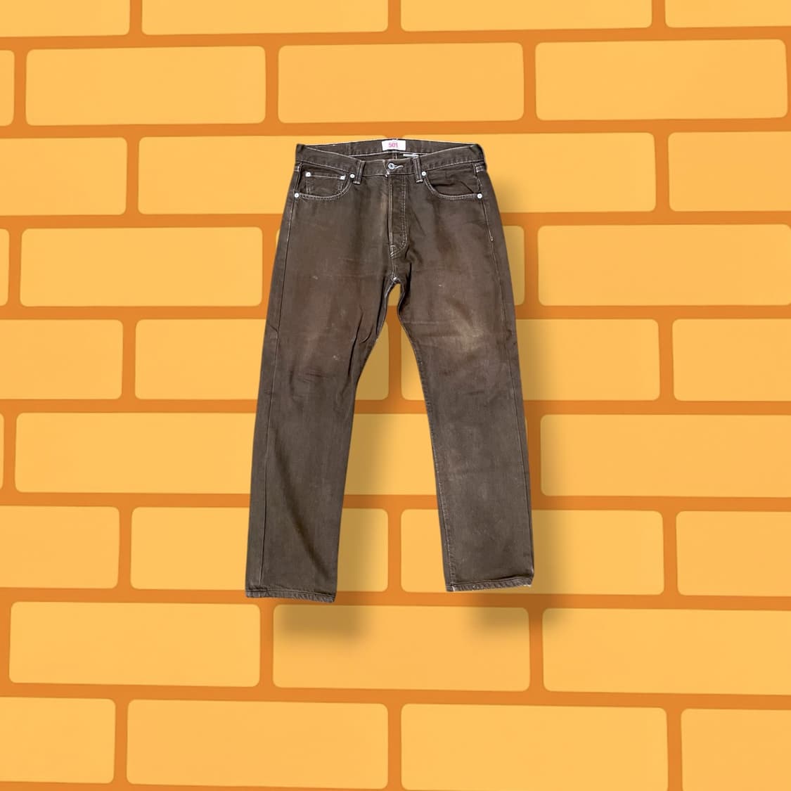 리바이스 501 브라운 데님 팬츠 (34) 상품이미지4