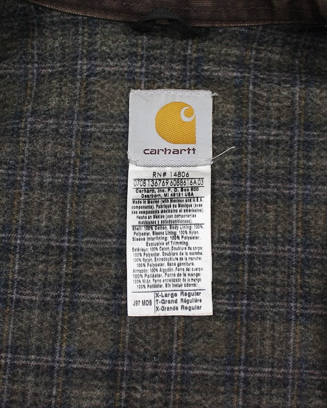 2008 칼하트 J97 MOS 모스 그린 디트로이트 자켓 빈티지 상품이미지5