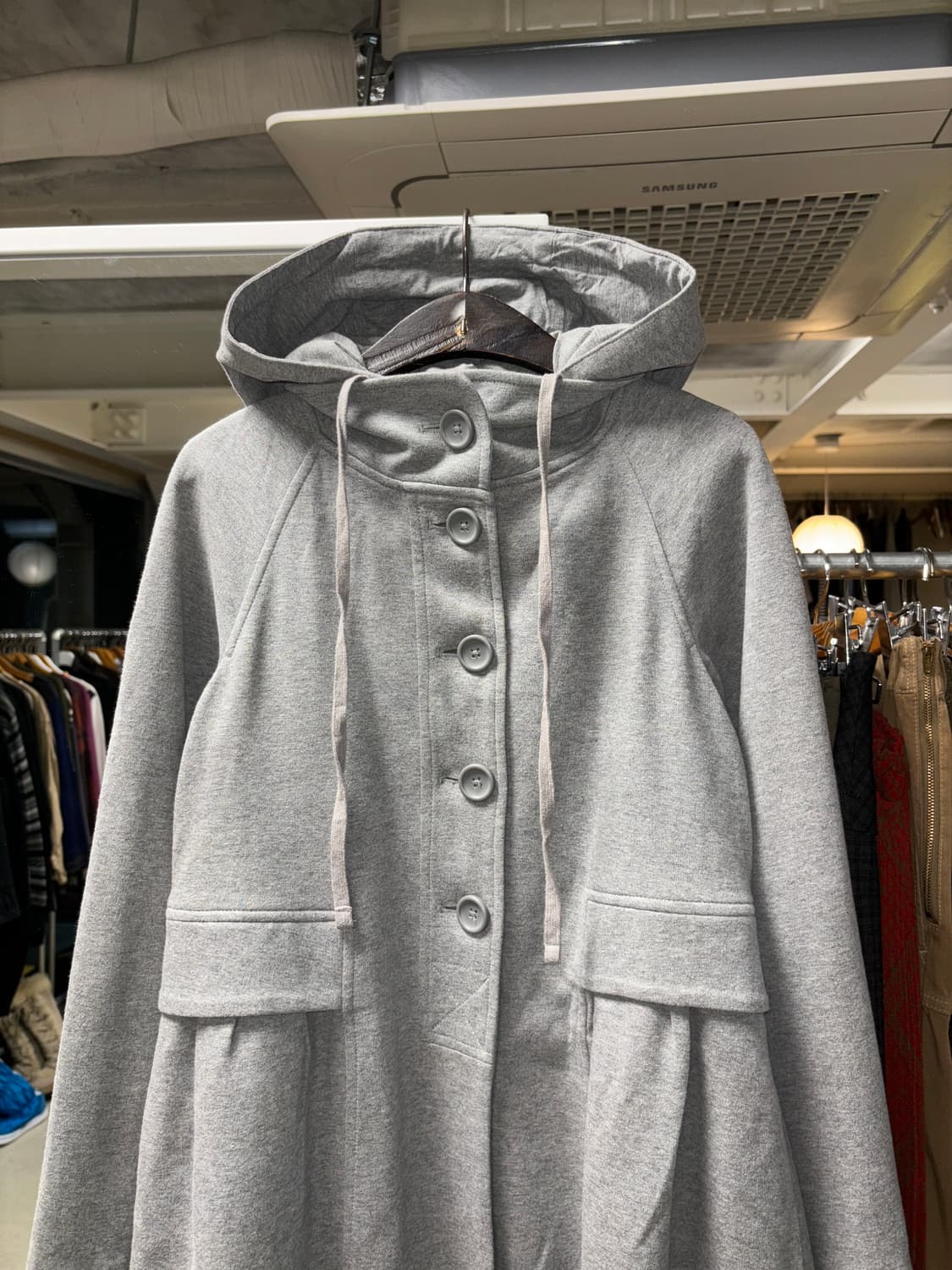 띠어리 후드 하이넥 코트 상품이미지4