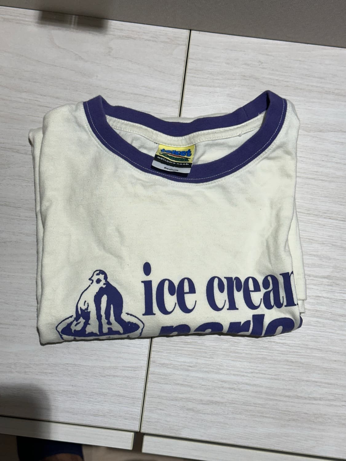 테켓 반팔 아이보리 M 상품이미지4