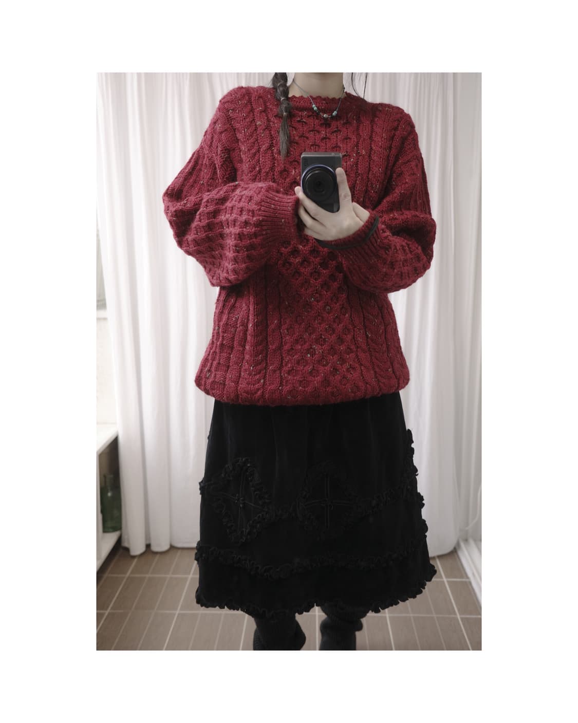 존몰리 John Molly Red Knit 상품이미지1