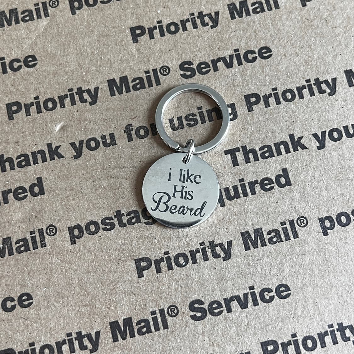 90s vtg I Like His Beard Keyring 상품이미지1