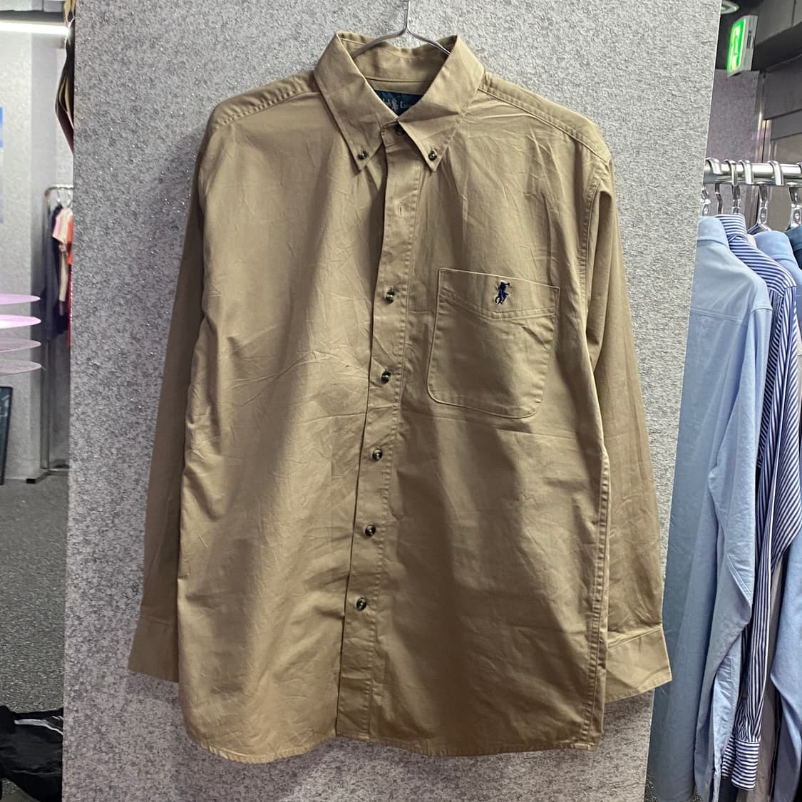폴로 랄프로렌 클래식핏 베이지 셔츠 B3675 상품이미지2
