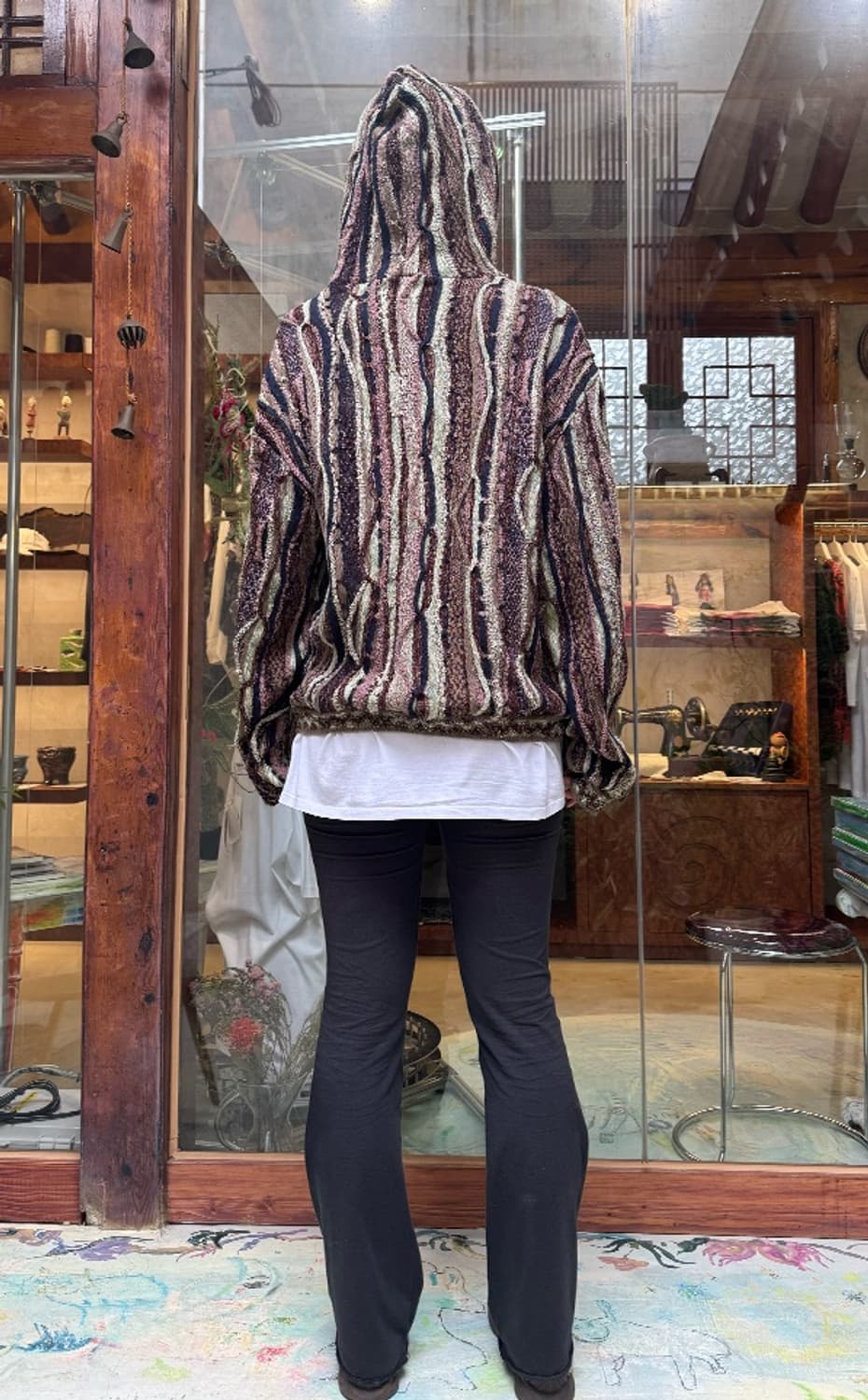 Kapital patchwork knit hoodie 상품이미지4