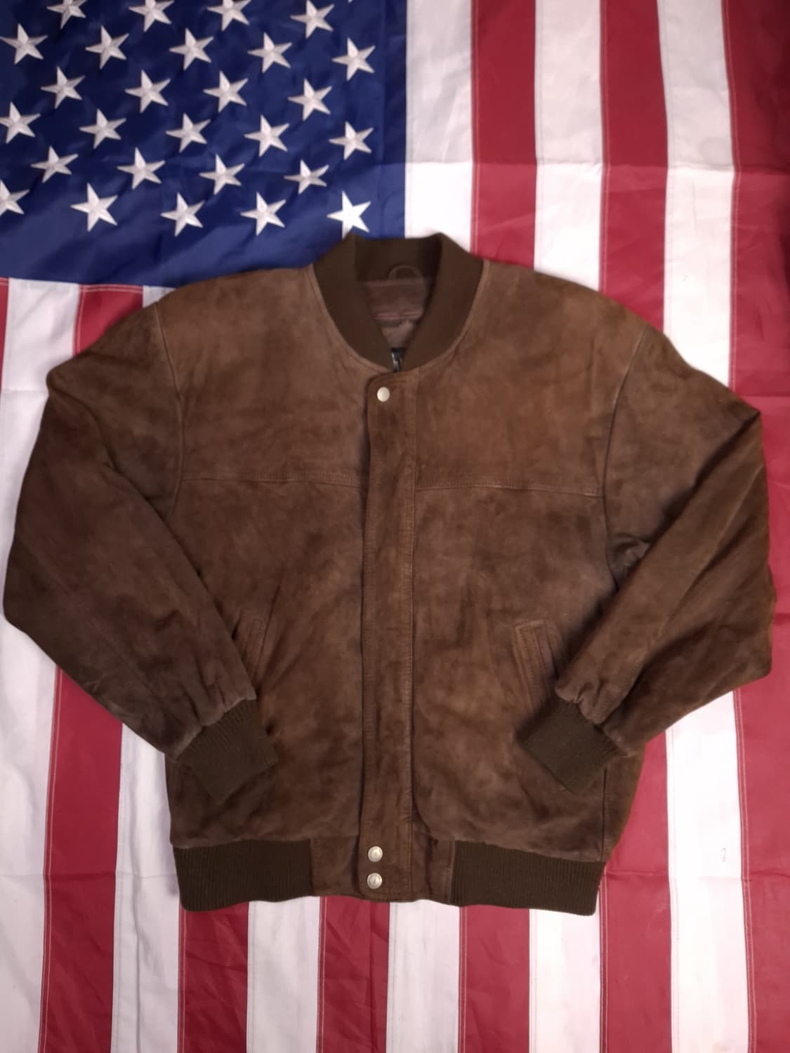 오리지날 80's 국내산 런던포그 리얼 산양 스웨이드 블루종 자켓 상품이미지1