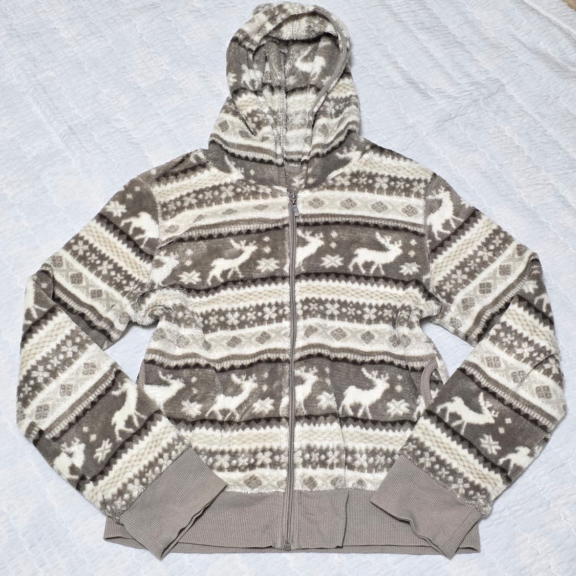 일본빈티지) 노르딕 모리걸 라떼갸루 후리스 후드집업 상품이미지1