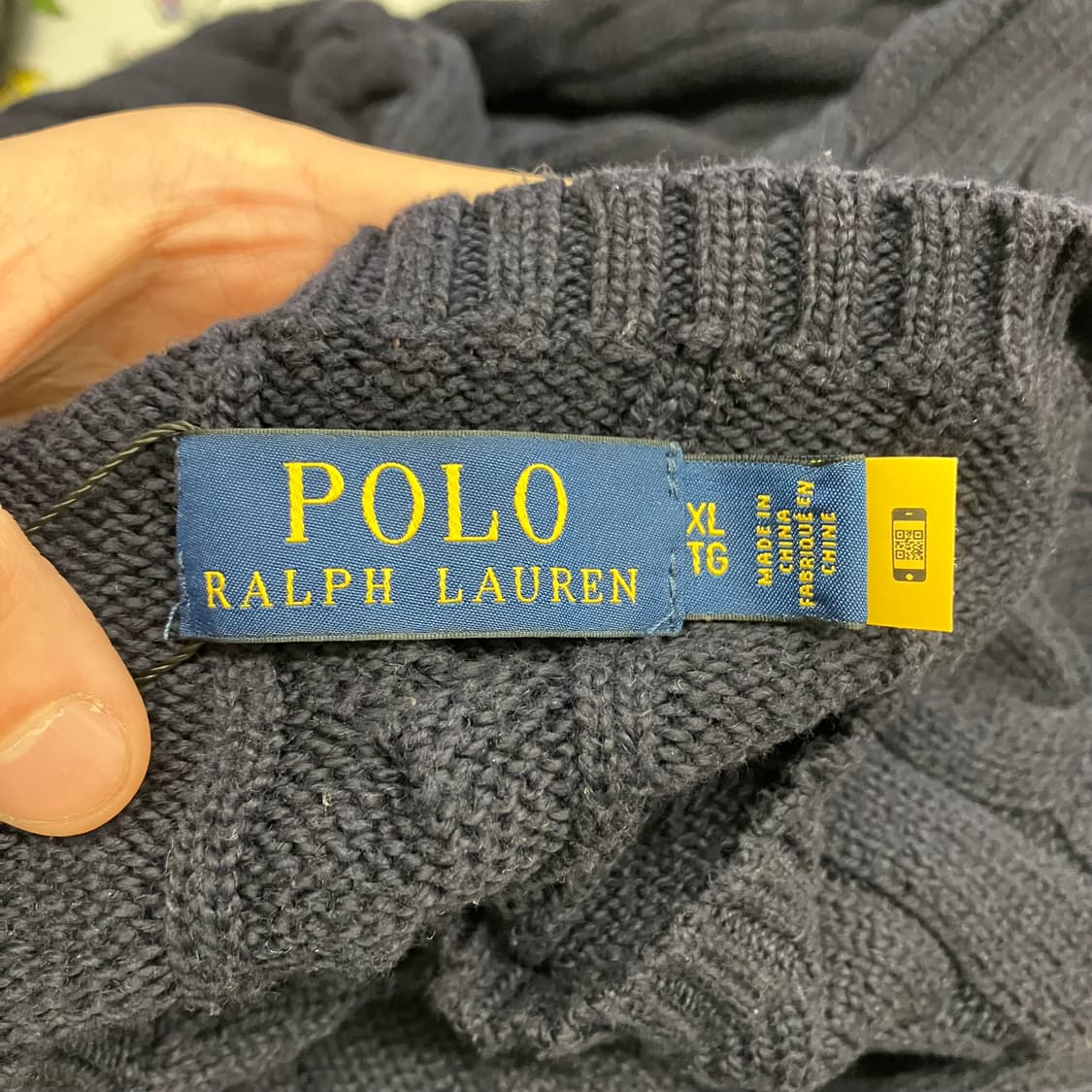 N60 폴로 꽈배기 니트 네이비 상품이미지2