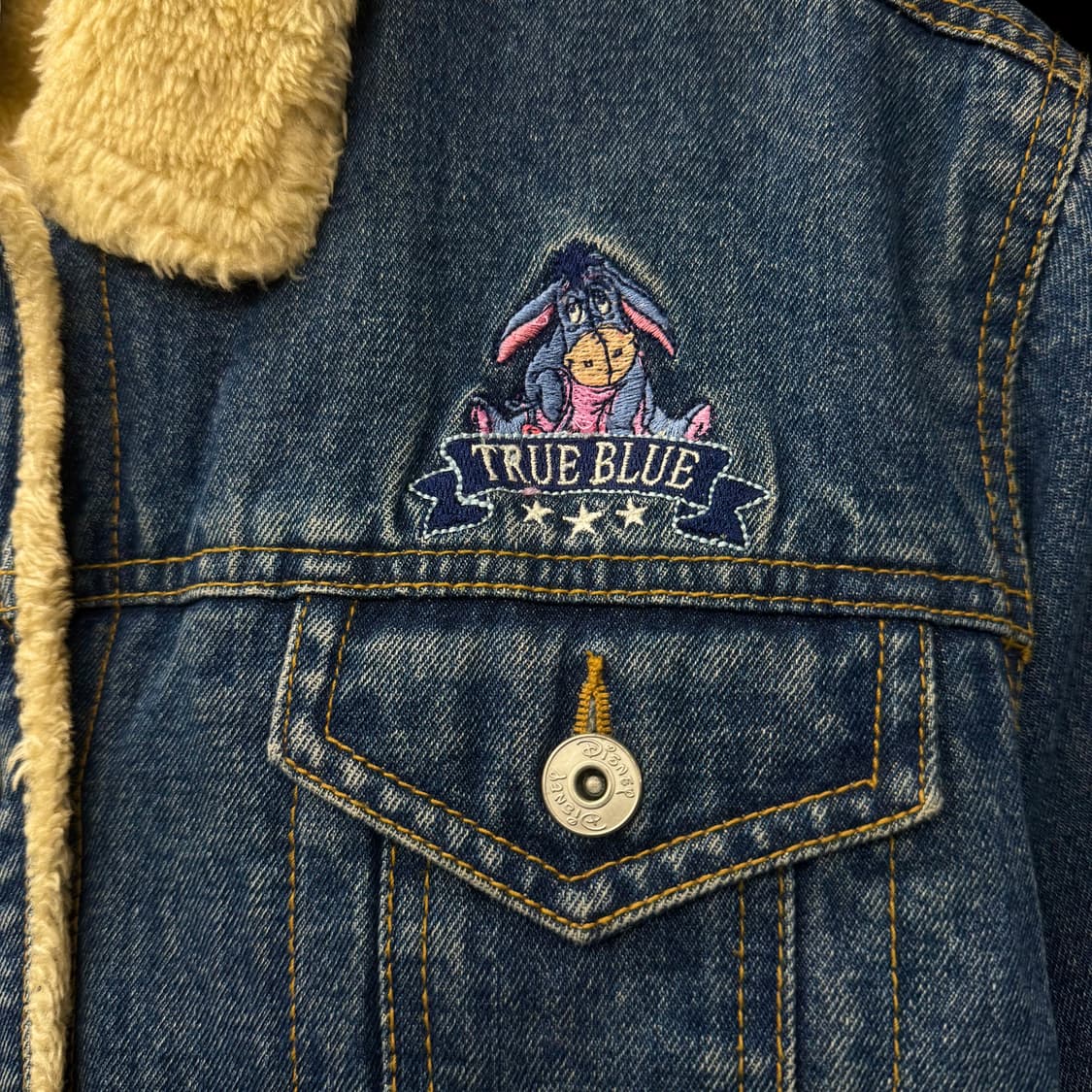 00s DISNEY 디즈니 곰돌이 푸 이요르 빅 로고 쉐르파 자켓 상품이미지6